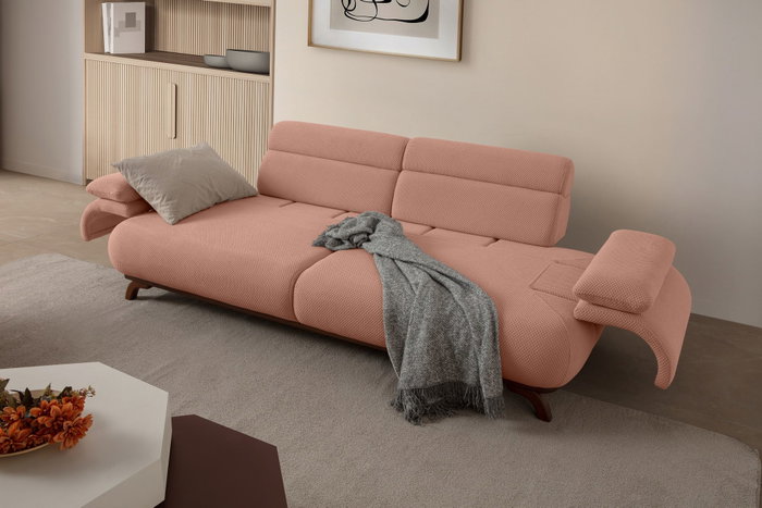 Atelier Del Sofa Bonjo Walnut - Powder Sofá de 3 Plazas